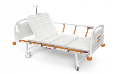 2 Motorized Electronic Bed with Foldable Legs & Side Rails