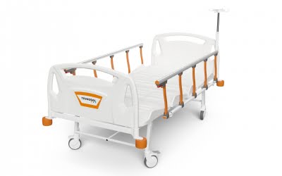 2 Motorized Electronic Bed with Foldable Legs & Side Rails