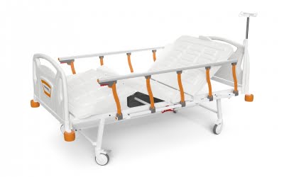 2 Motorized Electronic Bed with Foldable Legs & Side Rails