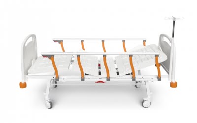 2 Motorized Electronic Bed with Foldable Legs & Side Rails