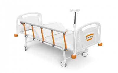 2 Motorized Electronic Bed with Foldable Legs & Side Rails