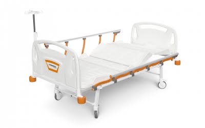 2 Motorized Electronic Bed with Foldable Legs & Side Rails