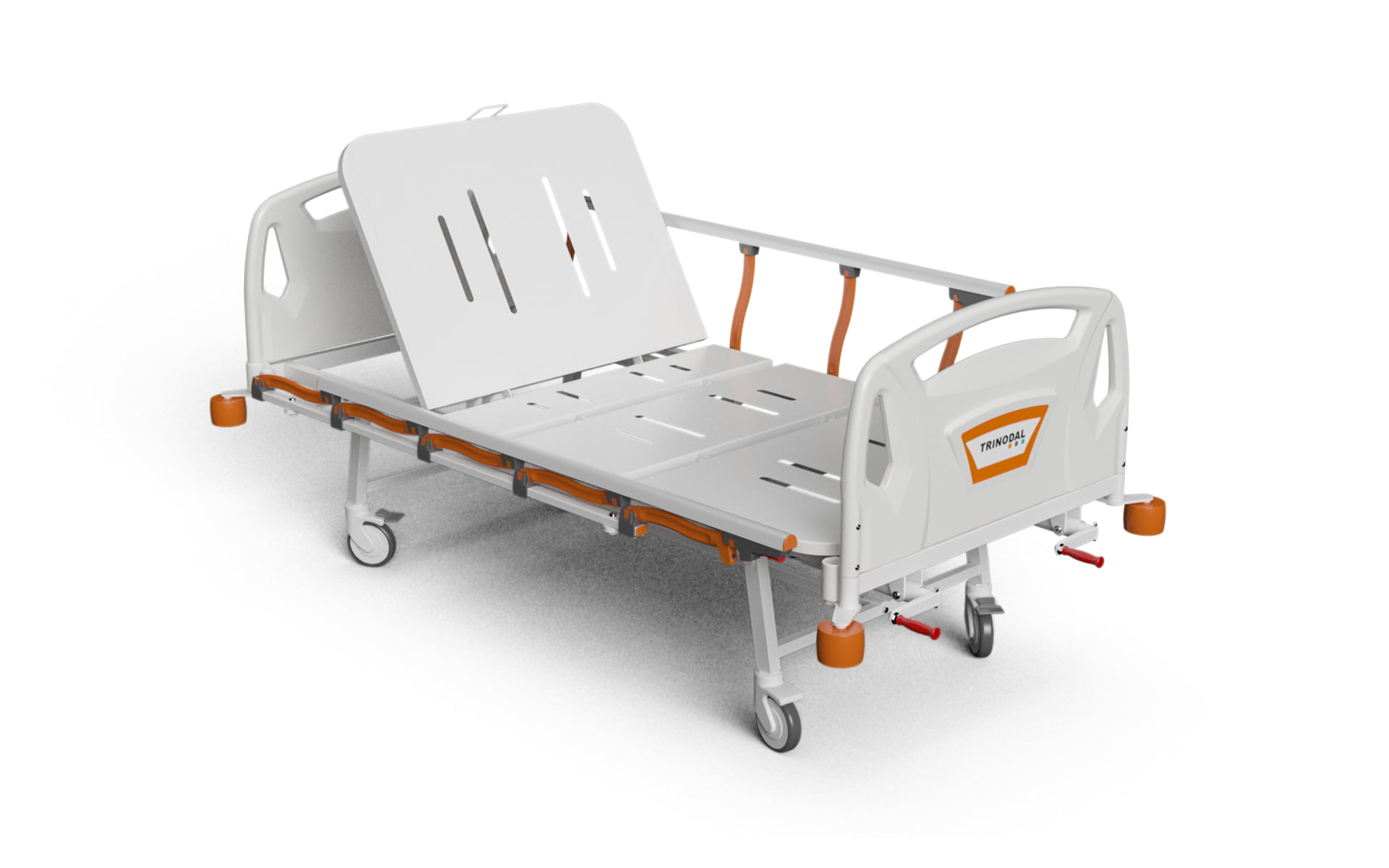 3 Adjustments Manual Bed with Foldable Legs