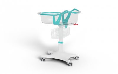 Baby Bassinet with Stable Height and Basket with Anti-Trendelenburg