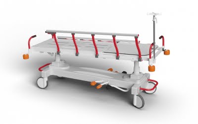 Emergency Stretcher with Hydraulic Height Adjustment