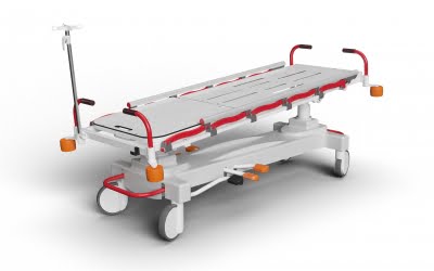 Emergency Stretcher with Hydraulic Height Adjustment