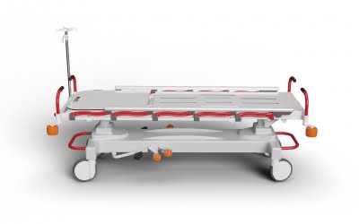 Emergency Stretcher with Hydraulic Height Adjustment